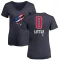 Women's Bryan Little Name and Number Banner Wave V-Neck T-Shirt - Navy