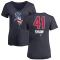 Women's Bryan Shaw Name and Number Banner Wave V-Neck T-Shirt - Navy