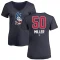 Women's Bryce Miller Name and Number Banner Wave V-Neck T-Shirt - Navy