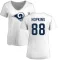 Women's Brycen Hopkins Name & Number Slim Fit T-Shirt - White