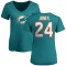 Women's Byron Jones Name & Number Slim Fit T-Shirt - Aqua