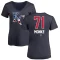 Women's Caden Monke Name and Number Banner Wave V-Neck T-Shirt - Navy