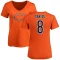 Women's Cairo Santos Name & Number Slim Fit T-Shirt - Orange