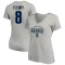 Women's Cale Fleury Name & Number Lockup T-Shirt - Gray