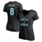 Women's Cale Fleury Name & Number Victory Arch T-Shirt - Black