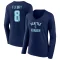 Women's Cale Fleury Name & Number Victory Arch T-Shirt - Navy