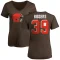 Women's Caleb Biggers Name & Number Slim Fit T-Shirt - Brown