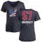 Women's Caleb Boushley Name and Number Banner Wave V-Neck T-Shirt - Navy