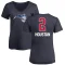 Women's Caleb Houstan Name and Number Banner Wave V-Neck T-Shirt - Navy