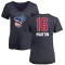 Women's Caleb Martin Name and Number Banner Wave V-Neck T-Shirt - Navy