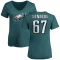 Women's Caleb Sanders Name & Number Slim Fit T-Shirt - Green