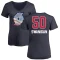 Women's Caleb Swanigan Name and Number Banner Wave V-Neck T-Shirt - Navy