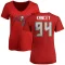 Women's Calijah Kancey Name & Number Slim Fit T-Shirt - Red