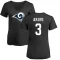 Women's Cam Akers Name & Number Slim Fit T-Shirt - Black