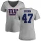 Women's Cam Brown Name & Number Slim Fit T-Shirt - Ash