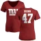 Women's Cam Brown Name & Number Slim Fit T-Shirt - Red