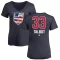 Women's Cam Talbot Name and Number Banner Wave V-Neck T-Shirt - Navy