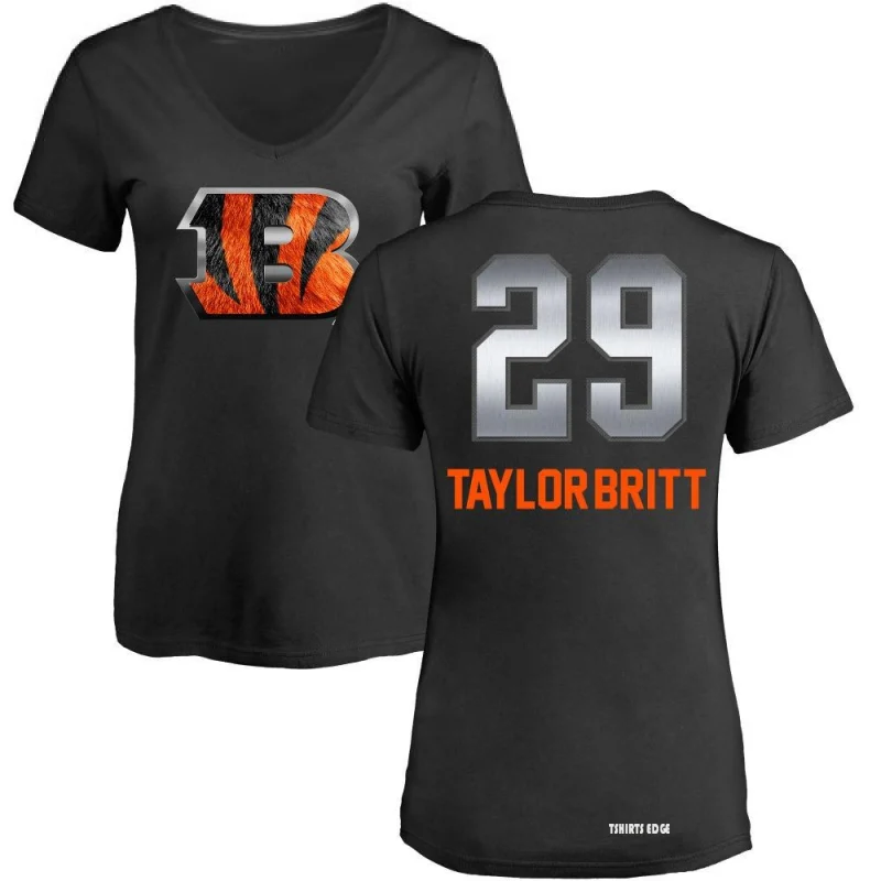 Women's Cam Taylor-Britt Midnight Mascot T-Shirt - Black - Tshirtsedge