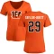 Women's Cam Taylor-Britt Name & Number Slim Fit T-Shirt - Orange