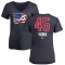 Women's Cam York Name and Number Banner Wave V-Neck T-Shirt - Navy