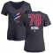 Women's Cameron Hebig Name and Number Banner Wave V-Neck T-Shirt - Navy