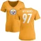 Women's Cameron Heyward Name & Number Slim Fit T-Shirt - Gold