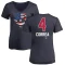 Women's Carlos Correa Name and Number Banner Wave V-Neck T-Shirt - Navy