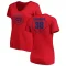 Women's Carlos Zambrano RBI Slim Fit V-Neck T-Shirt - Red