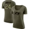 Women's Carlton Davis III Legend Salute to Service Scoop Neck T-Shirt - Olive