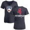 Women's Casey Fitzgerald Name and Number Banner Wave V-Neck T-Shirt - Navy