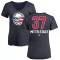 Women's Casey Mittelstadt Name and Number Banner Wave V-Neck T-Shirt - Navy