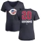 Women's Cesar Geronimo Name and Number Banner Wave V-Neck T-Shirt - Navy