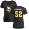 Women's Chad Greenway Name & Number Slim Fit T-Shirt - Black