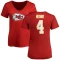 Women's Chad Henne Name & Number Slim Fit T-Shirt - Red