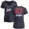 Women's Chandler Jozwiak Name and Number Banner Wave V-Neck T-Shirt - Navy