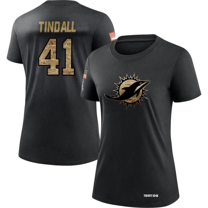 Women's Channing Tindall 2020 Salute To Service Performance T-Shirt - Black  - Tshirtsedge