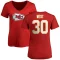 Women's Charcandrick West Name & Number Slim Fit T-Shirt - Red