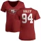 Women's Charles Haley Name & Number Slim Fit T-Shirt - Red