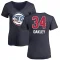 Women's Charles Oakley Name and Number Banner Wave V-Neck T-Shirt - Navy