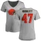 Women's Charley Hughlett Name & Number Slim Fit T-Shirt - Ash