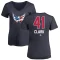 Women's Chase Clark Name and Number Banner Wave V-Neck T-Shirt - Navy