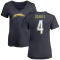 Women's Chase Daniel Name & Number Slim Fit V-Neck T-Shirt - Navy