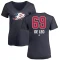 Women's Chase De Leo Name and Number Banner Wave V-Neck T-Shirt - Navy