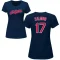 Women's Chico Salmon Name & Number T-Shirt - Navy