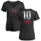 Women's Chipper Jones Midnight Mascot V-Neck T-Shirt - Black