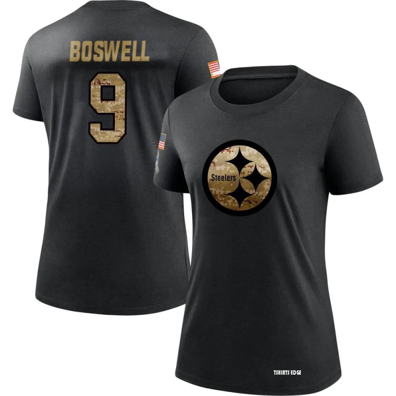 Women's Chris Boswell 2020 Salute To Service Performance T-Shirt - Black -  Tshirtsedge