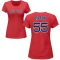 Women's Chris Martin Name & Number T-Shirt - Red