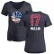 Women's Chris Mullin Name and Number Banner Wave V-Neck T-Shirt - Navy