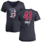 Women's Chris Sale Name and Number Banner Wave V-Neck T-Shirt - Navy