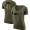 Women's Chris Stoll Legend Salute to Service Scoop Neck T-Shirt - Olive